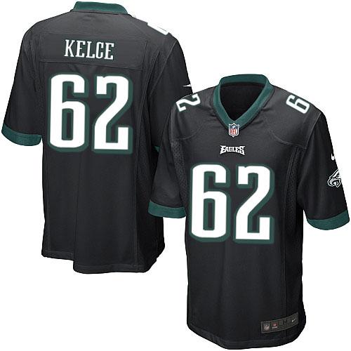 Nike Eagles #62 Jason Kelce Black Alternate Youth Stitched NFL New Elite Jersey - Click Image to Close